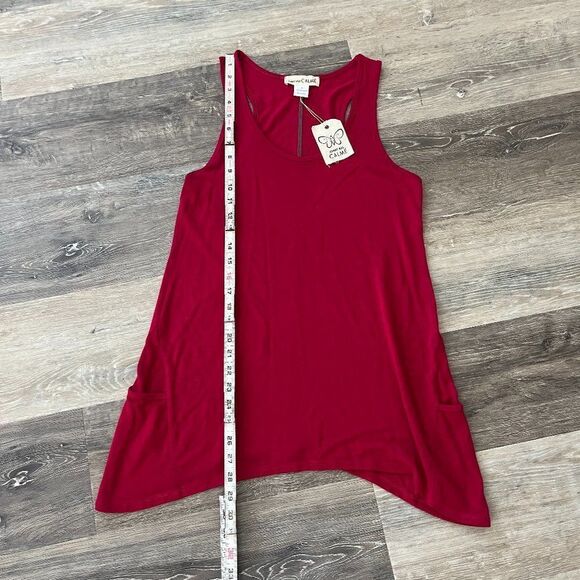 NWT JOHNNY WAS calme knit racerback tunic tank in pink berry size Small - Picture 3 of 9